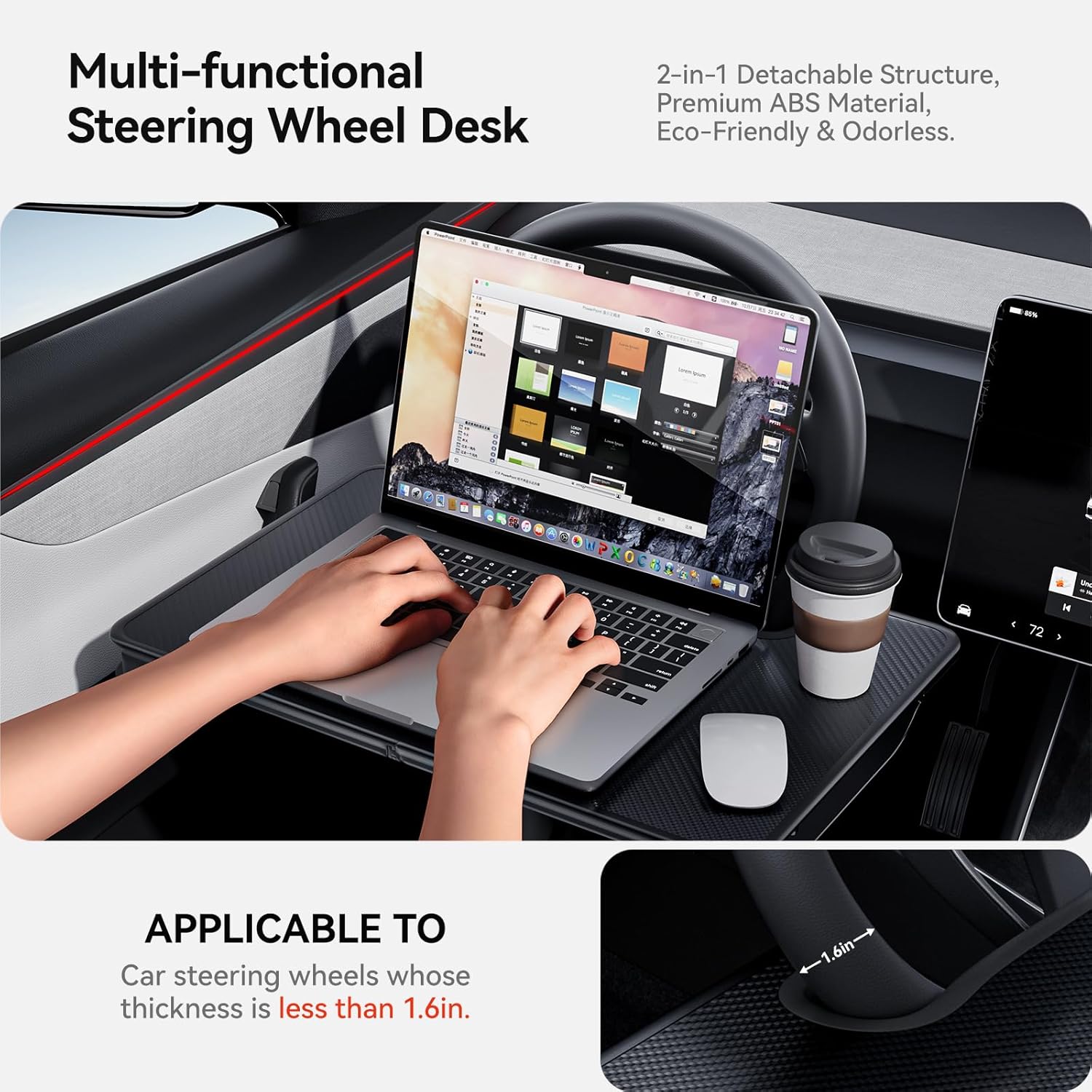 2 in 1 Car Steering Wheel Desk