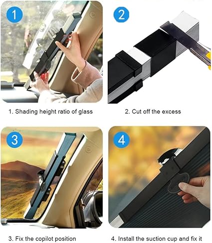 Retractable Windshield Sun Shade for Car
