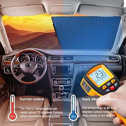 Retractable Windshield Sun Shade for Car